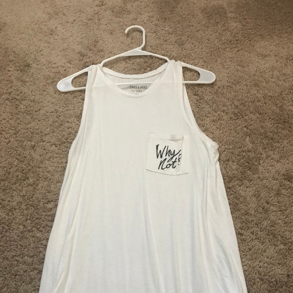 Women's white muscle tee